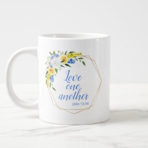 Taza De Café Gigante Ama a los Demás Floral