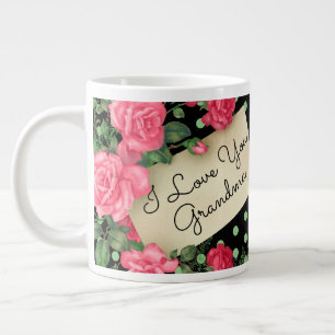 Taza De Café Gigante Ama tu abuela Floral