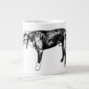 Taza De Café Gigante Amanecer lateral: mezcla de Pitbull en tinta