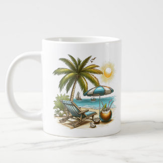 Taza De Café Gigante Amante de la playa