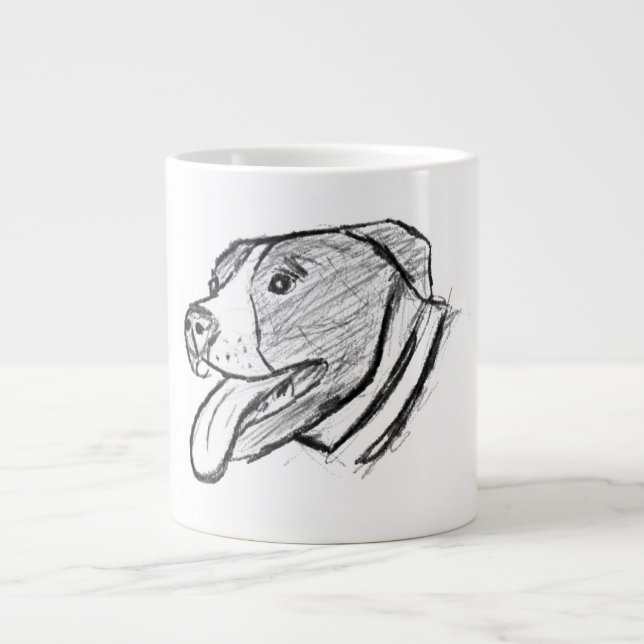 Taza De Café Gigante amante de los animales (Frente)