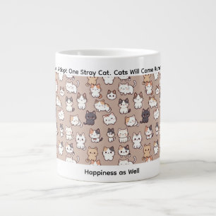 Taza De Café Gigante Amante de los Gatos Divertido