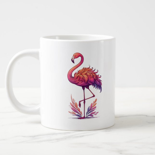Taza De Café Gigante Amante Flamingo (Izquierda)