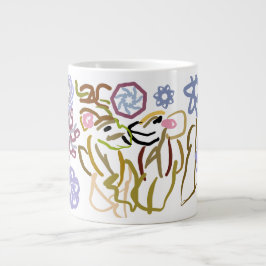 Taza De Café Gigante Amante invernal del ciervo 