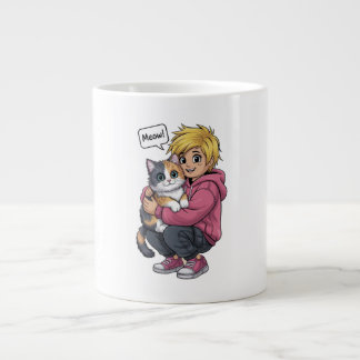 Taza De Café Gigante Amantes de los gatos