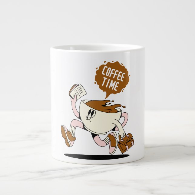Taza De Café Gigante Amantes del café Graciosa Especialidad Mug (Frente)