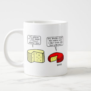 Taza De Café Gigante Amantes del queso Personalizado Art Turophiles
