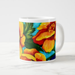 Taza De Café Gigante Amapolas para la energía   