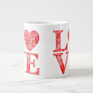Taza De Café Gigante Amar el arte del texto