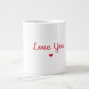 Taza De Café Gigante Amar tu corazón rojo