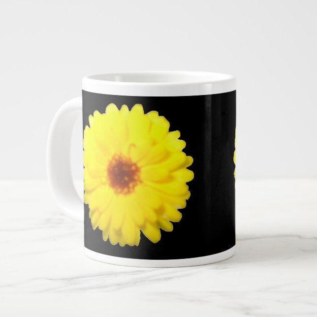 Taza De Café Gigante Amarillo fluorescente Marigold Mug (Izquierda)