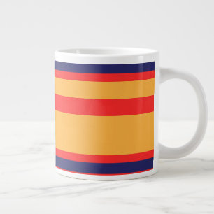 Taza De Café Gigante Amarillo + Rayas