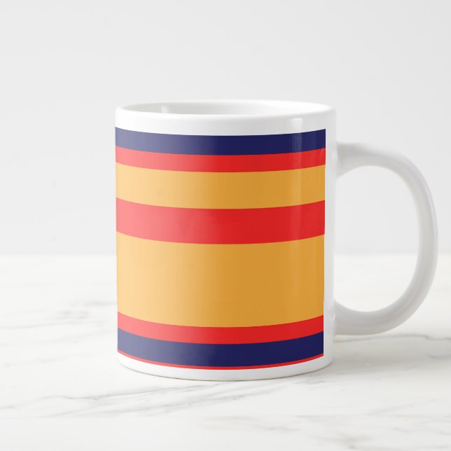Taza De Café Gigante Amarillo + Rayas (Derecha)
