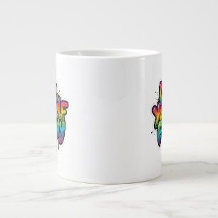 Taza De Café Gigante Ámate Fieramente – Cita de Arcoíris LGBTQ+
