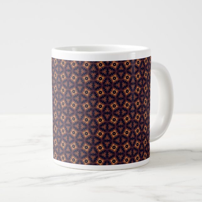 Taza De Café Gigante Amber Eclipse Mosaic (Derecha)