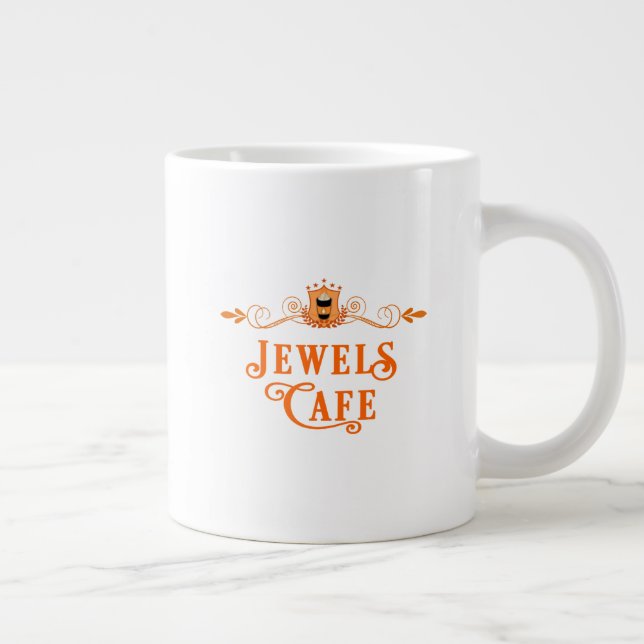Taza De Café Gigante Amber por Mia Harlan Jewels Cafe Series (Derecha)