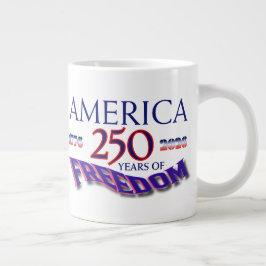 TAZA DE CAFÉ GIGANTE AMÉRICA 250 AÑOS DE LIBERTAD