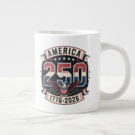Taza De Café Gigante America 250 Patriotic Vintage Design Tri-Blend