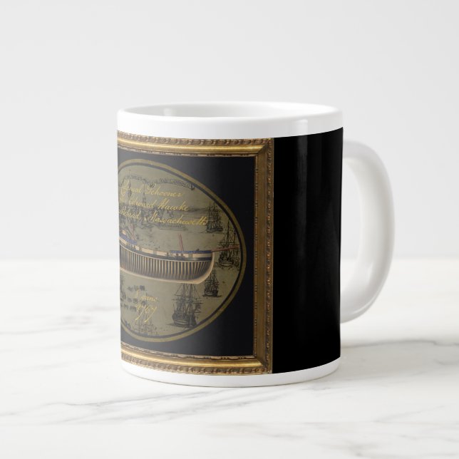 Taza De Café Gigante American Colonial Schooner Sir Edward Hawke (Derecha)