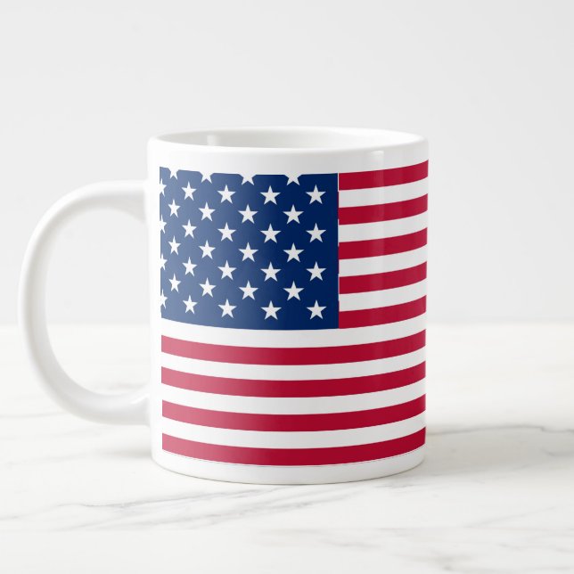 Taza De Café Gigante American Flag Pride Design-76353 (Izquierda)