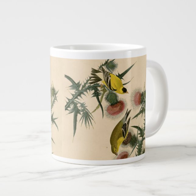 Taza De Café Gigante American Goldfinch by Audubon Bird Painting   (Derecha)