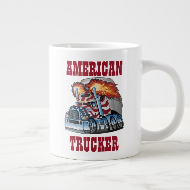 Taza De Café Gigante American Trucker Giant Coffee Mug (Derecha)