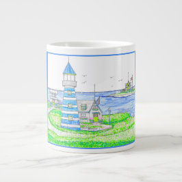 Taza De Café Gigante Americana 2 Lighthouse Jumbo Mug