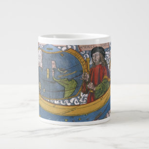 Taza De Café Gigante Amerigo Vespucci Explorador en un Mapa de las Amér