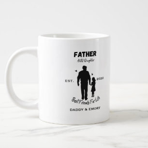Taza De Café Gigante Amigas inseparables personalizadas para padre e hi