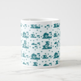 Taza De Café Gigante Amigos Felinos.