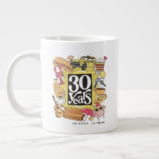 Taza De Café Gigante AMIGOS™ | Gráfico de 30 años (Izquierda)
