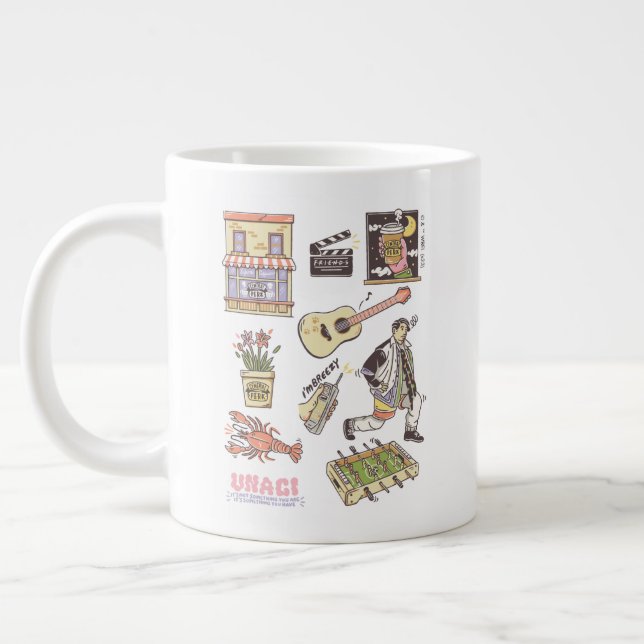Taza De Café Gigante AMIGOS™ | Gráfico de iconos Personalizados (Izquierda)