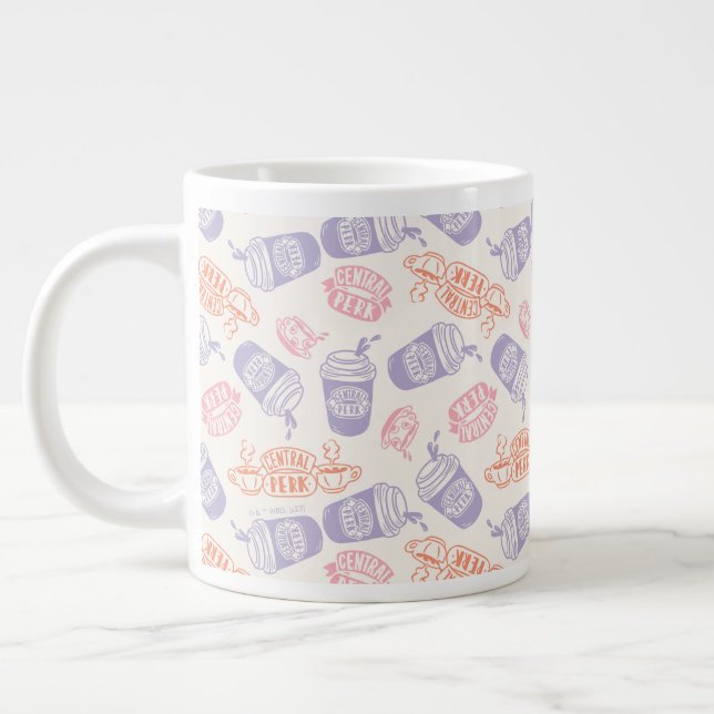 Taza De Café Gigante AMIGOS™ | Patrón de Perk Central de Pastel (Izquierda)