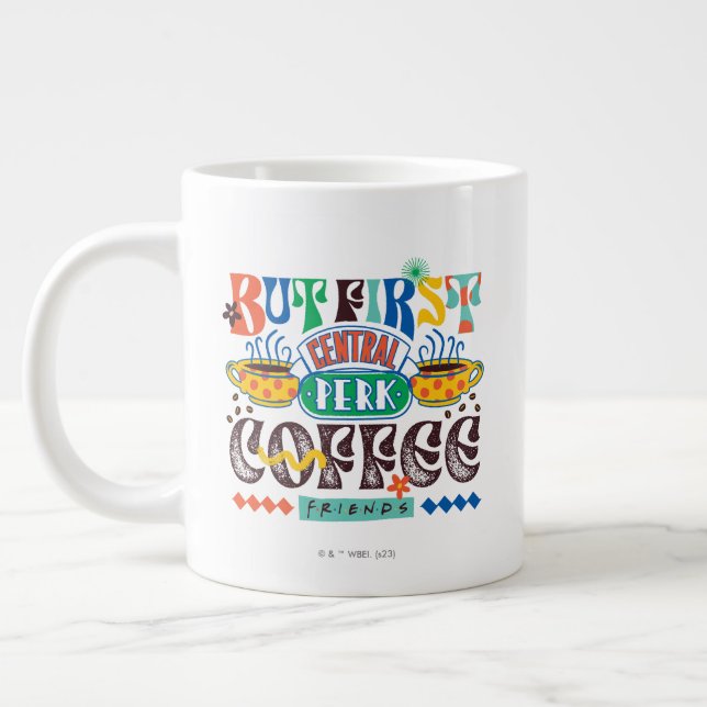 Taza De Café Gigante AMIGOS™ | Pero el primer café vibrante gráfico (Izquierda)