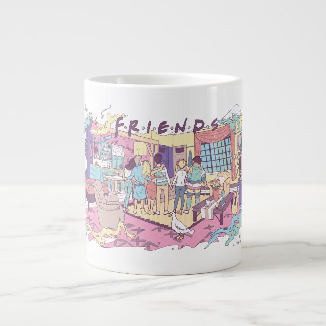 Taza De Café Gigante AMIGOS™ | Personalizado de apartamentos (Frente)