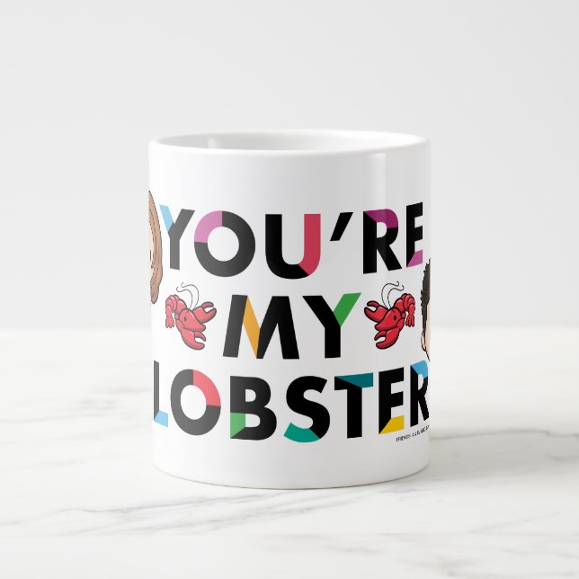 Taza De Café Gigante AMIGOS™ | Ross y Rachel Lobster Chibi (Frente)