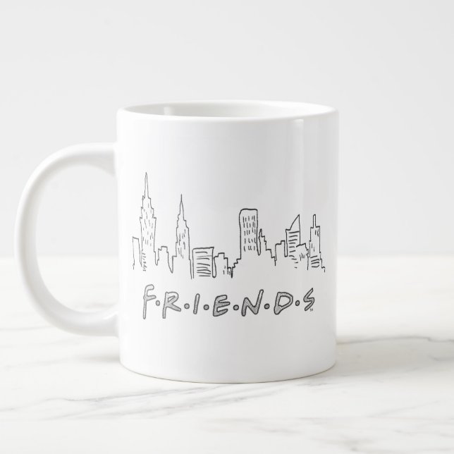 Taza De Café Gigante AMIGOS™ | Silhouette de Nueva York (Izquierda)