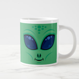Taza De Café Gigante Amistosa Personalizado Alien Face
