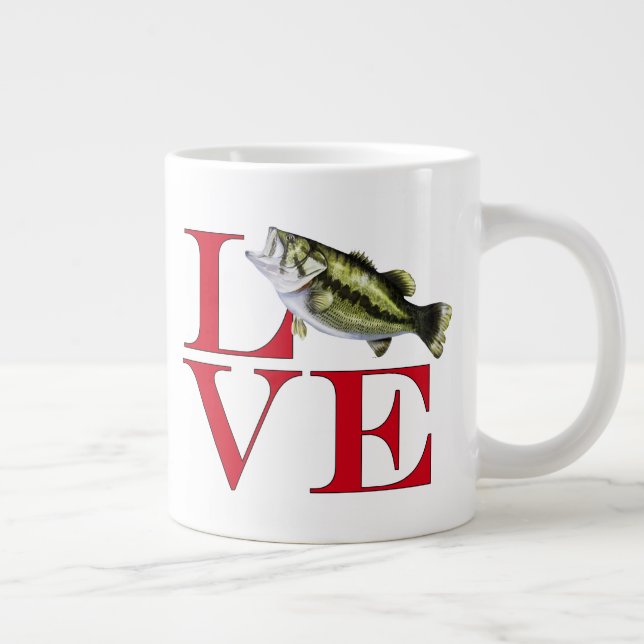Taza De Café Gigante Amo a Bass (Derecha)