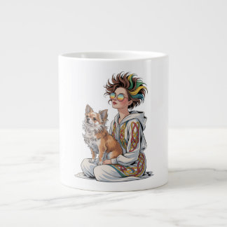 Taza De Café Gigante  amo a mi chihuahua 