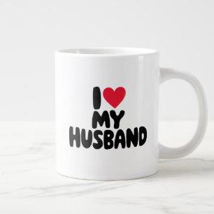 Taza De Café Gigante "Amo a mi esposo - Regalo romántico El día de San