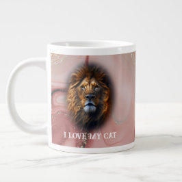Taza De Café Gigante "Amo a mi gato" Personalizado especialista Mug Mar