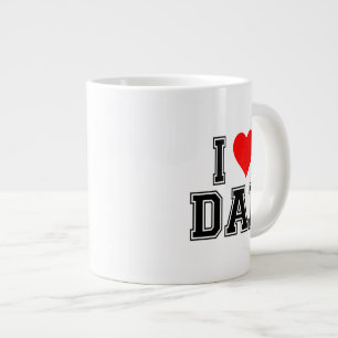 Taza De Café Gigante Amo a papá café Mug - regalo Minimalista para padr