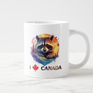 Taza De Café Gigante Amo Canadá