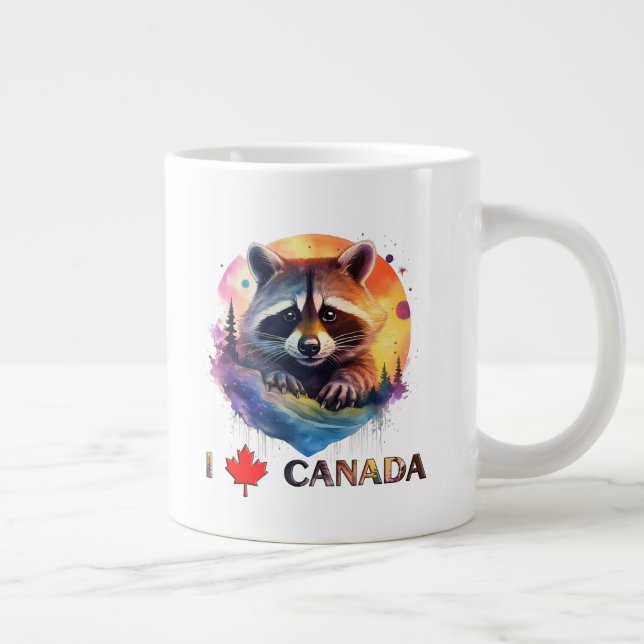 Taza De Café Gigante Amo Canadá (Derecha)