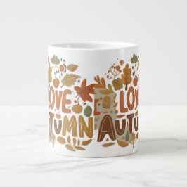 Taza De Café Gigante Amo El Otoño