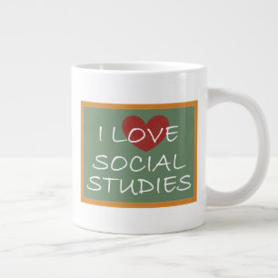 Taza De Café Gigante Amo estudios sociales