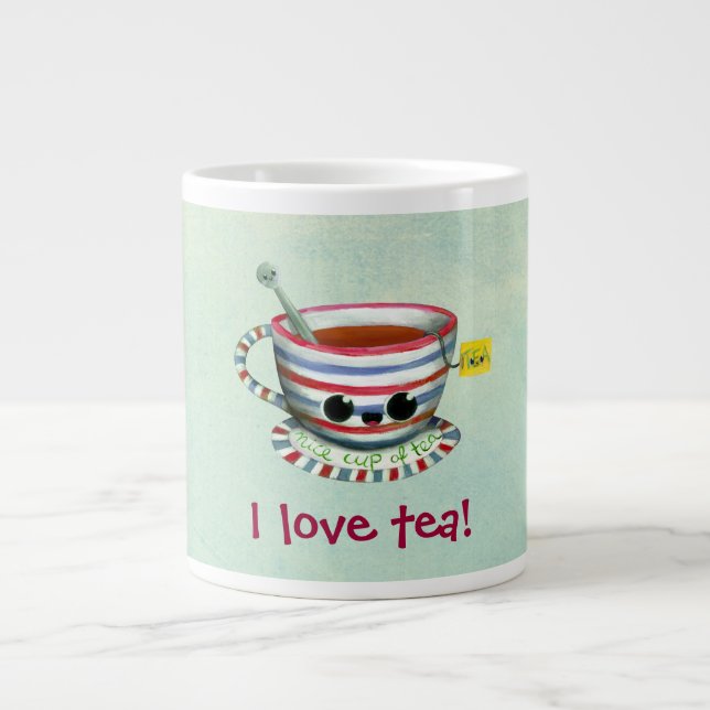 Taza De Café Gigante Amo té (Frente)