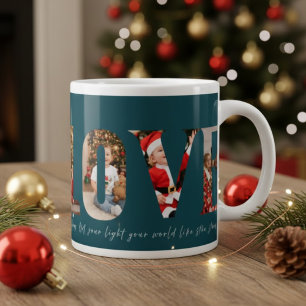Taza De Café Gigante Amor 4 foto regalo personalizado moderno minimalis