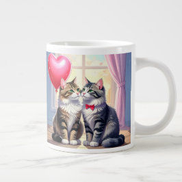 Taza De Café Gigante Amor al gato